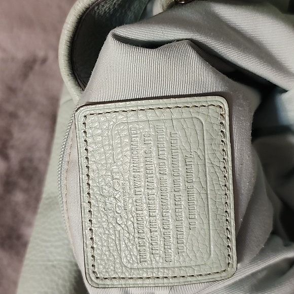 Mint Green Leather Coach MADISON - Picture 7 of 13